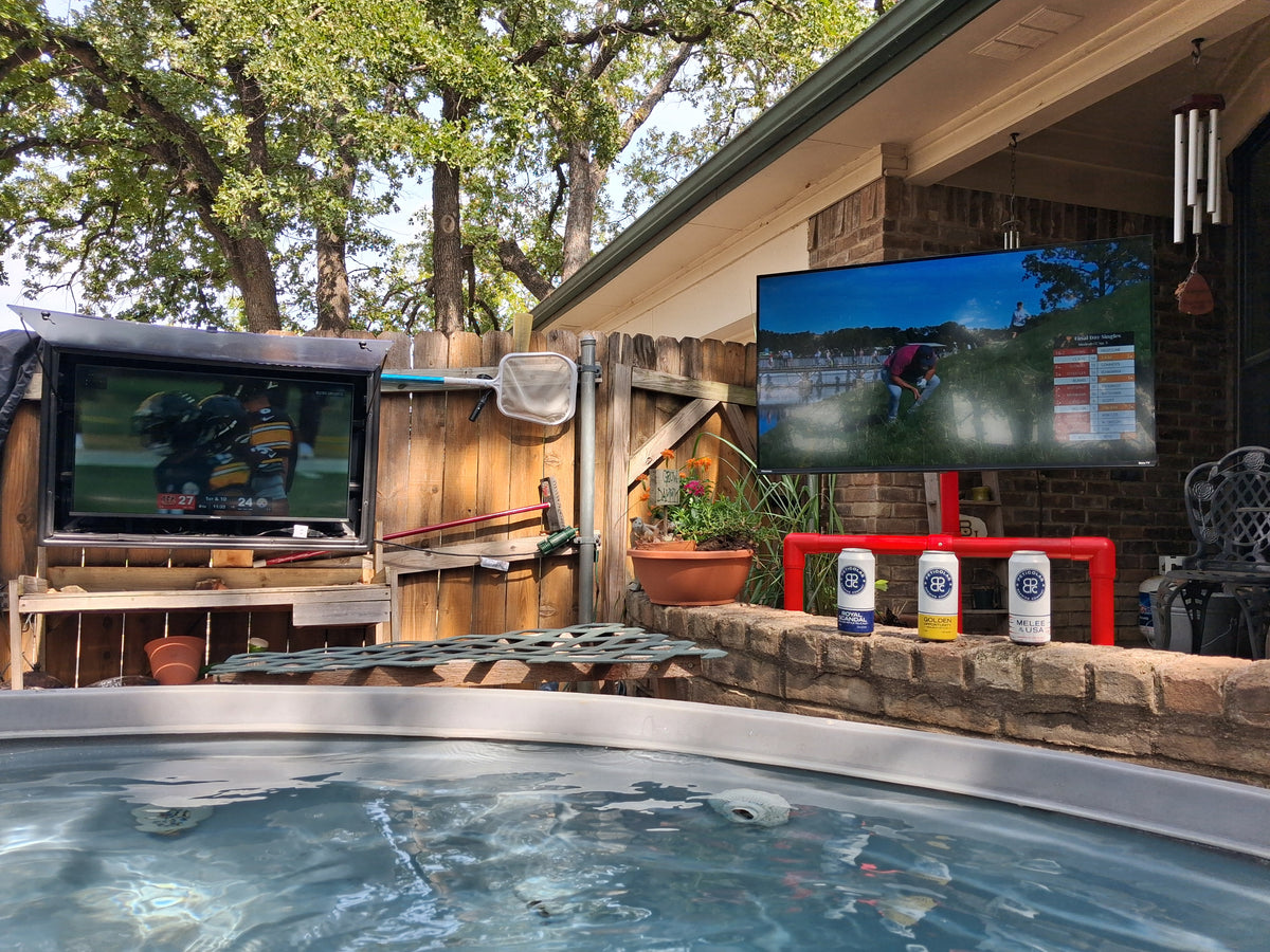 2026 - Its October in Texas.... relaxing in the pool and watching the games!