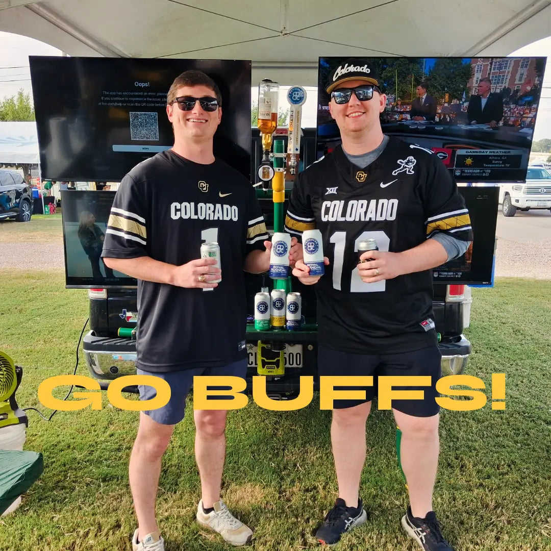 2026 - @mvtailgate and @holdenabeer & @masonfoley20 hanging out pregame enjoying ice cold @peticolas beer. Had a great time sharing a beer with these awesome CU fans. See ya next time!