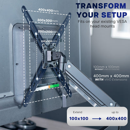 LCD Screen VESA Adapter - 75x75mm & 100x100mm to (100x200mm to 400x400mm)